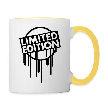 limited_edition_graffiti_stamp - Mug contrasté - blanc/jaune - Droite