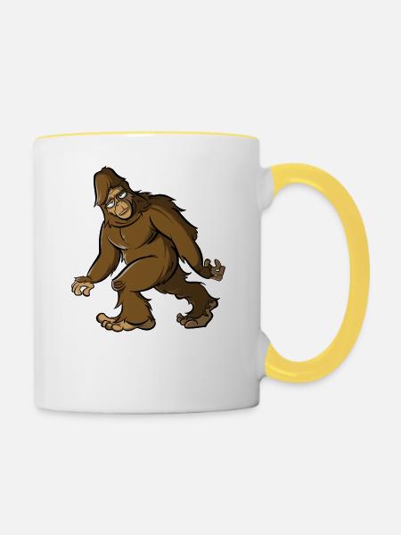Bigfoot - Tasse zweifarbig - Weiß/Gelb