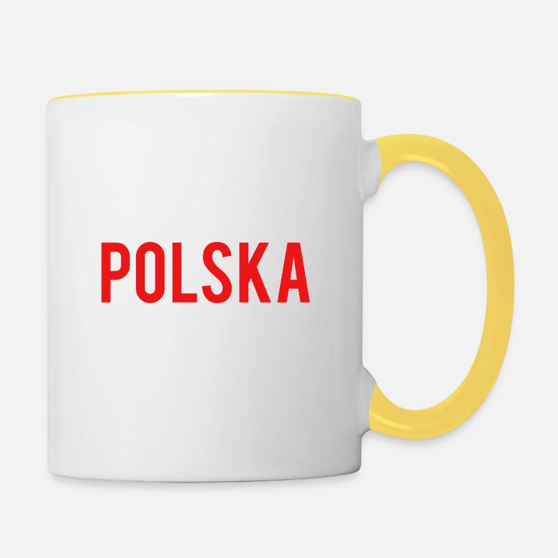 Poland - Contrasting Mug - white/yellow