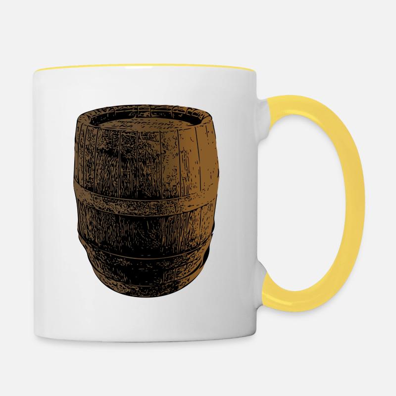 Barrel - Contrasting Mug - white/yellow