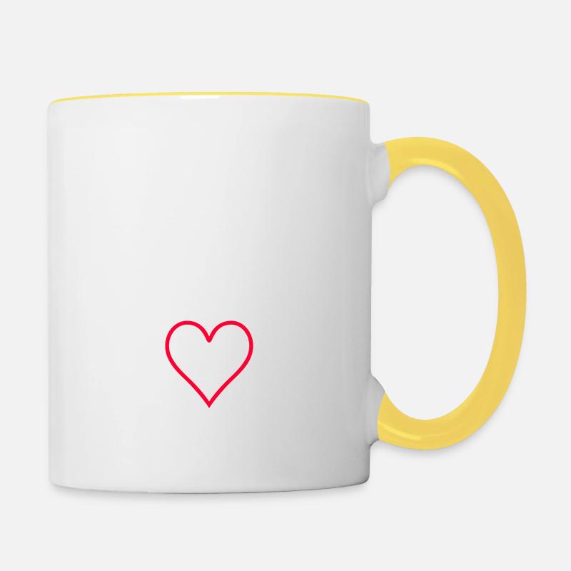 Ela - Tasse zweifarbig - Weiß/Gelb