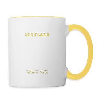scotland whisky - Tasse zweifarbig - Weiß/Gelb - Rechts