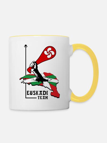 Euskadi-Team 05 - Tasse zweifarbig - Weiß/Gelb