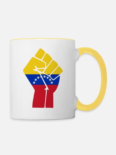 Venezuela - Tasse zweifarbig - Weiß/Gelb
