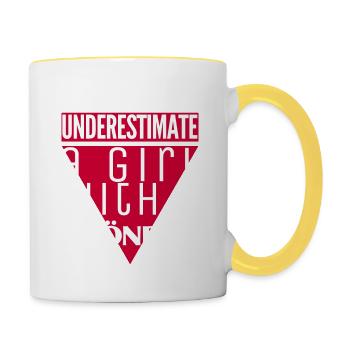 Rhönrad I Athlète I Équipe I Gift I Club - Mug contrasté - blanc/jaune - Droite