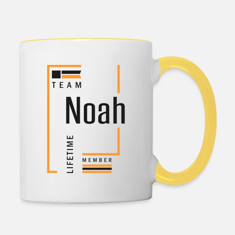 Team Noah - Tasse zweifarbig - Weiß/Gelb