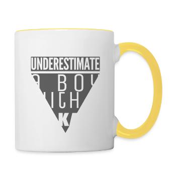 Go Kart Karting Course Go Kards cadeau GoKart de course - Mug contrasté - blanc/jaune - Droite