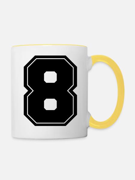 8 - Tasse zweifarbig - Weiß/Gelb