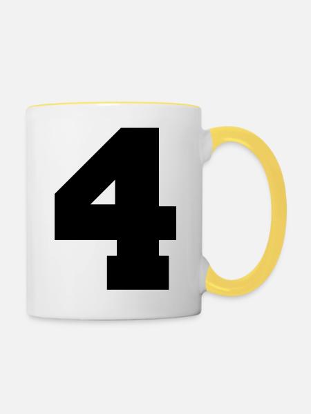 4 - Tasse zweifarbig - Weiß/Gelb