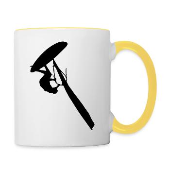 Windsurfer 2 - Tasse zweifarbig - Weiß/Gelb - Rechts