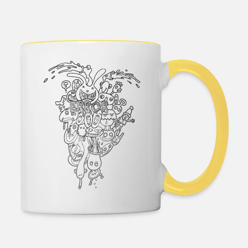 error - Tasse zweifarbig - Weiß/Gelb