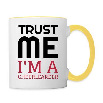 Cheerleader Cheerleading Dance Sport Twirling - Contrasting Mug - white/yellow - Right