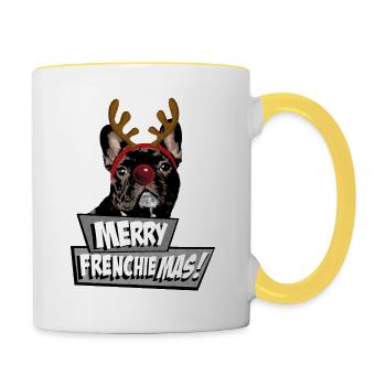 AD Merry FrenchieMas! - Contrasting Mug - white/yellow - Right