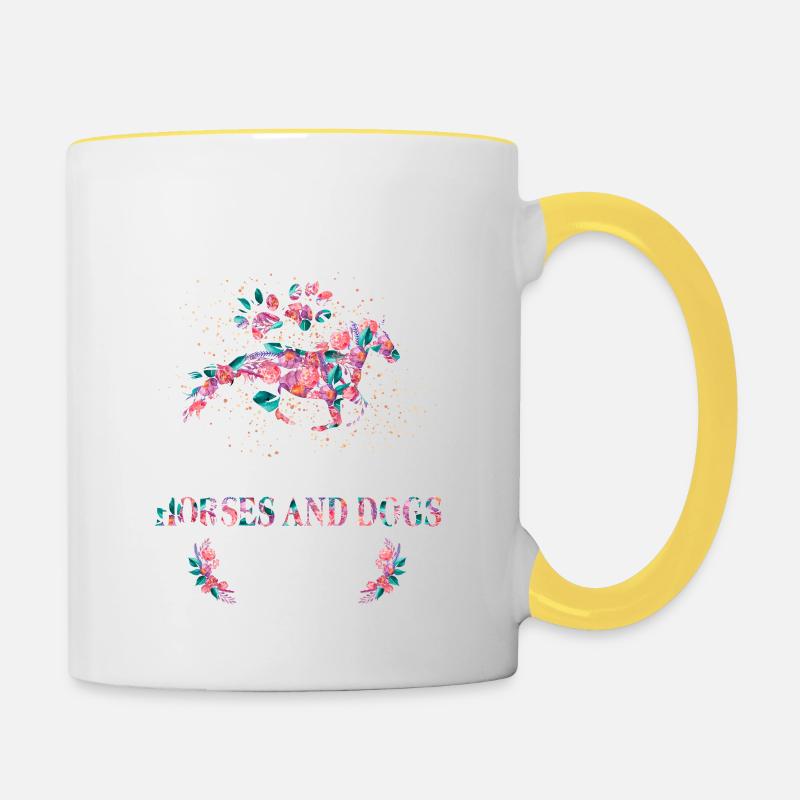 Es war einmal ein Mädchen, das wirklich liebte - Tasse zweifarbig - Weiß/Gelb