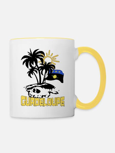 Guadeloupe - Tasse zweifarbig - Weiß/Gelb