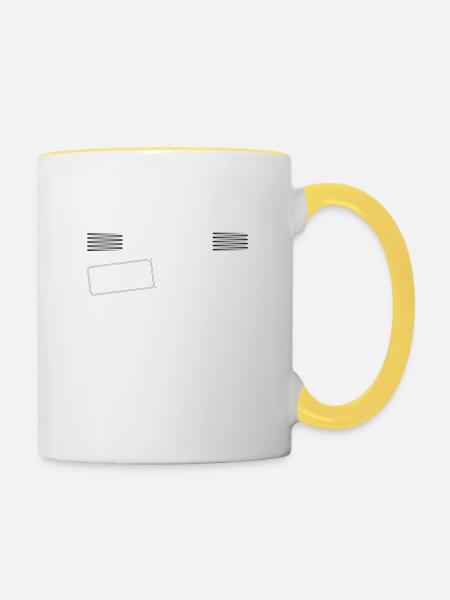 Back Off Crazy Grandma Afraid To Use Her - Contrasting Mug - white/yellow