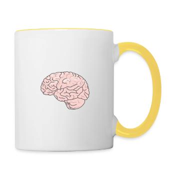 Brain - Contrasting Mug - white/yellow - Right