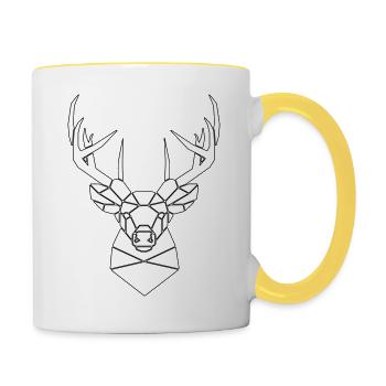 deer - Contrasting Mug - white/yellow - Right
