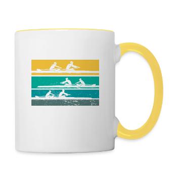 I'm Sexy And I Row It - Rowing Rowing Rower - Contrasting Mug - white/yellow - Right