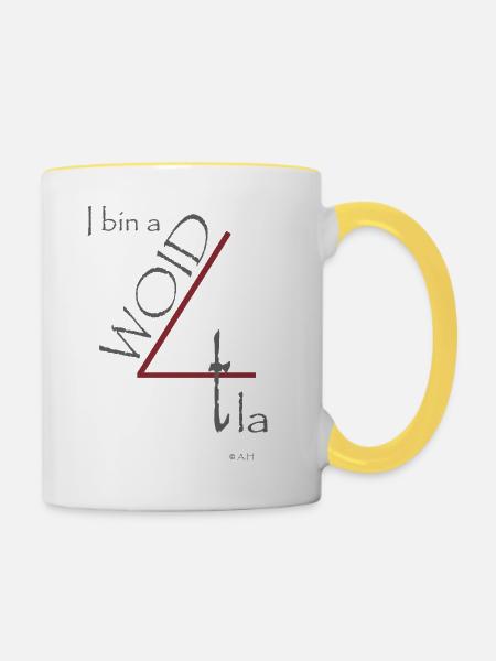 Woidviatla - Tasse zweifarbig - Weiß/Gelb