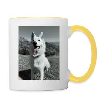 White Shepherd - Contrasting Mug - white/yellow - Right