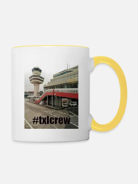 #txlcrew - Tasse zweifarbig - Weiß/Gelb