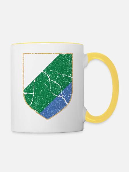 Armoiries des Abruzzes - Mug contrasté - blanc/jaune