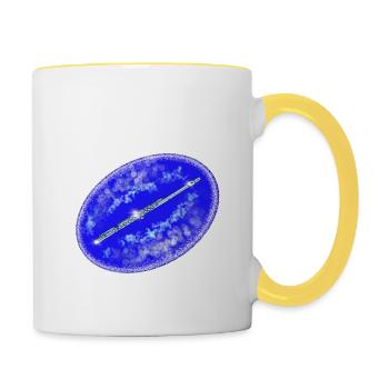 Transversale 2 - Mug contrasté - blanc/jaune - Droite
