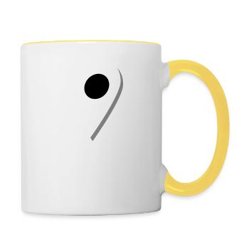 Send me Location Sende mir deinen Standort - Tasse zweifarbig - Weiß/Gelb - Rechts