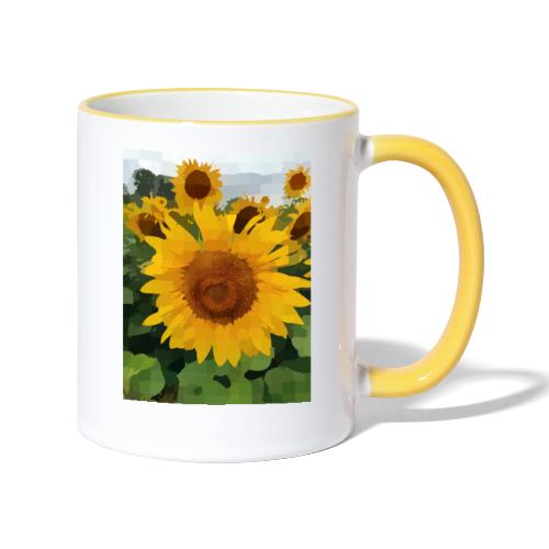 Sonnenblume - Tasse zweifarbig