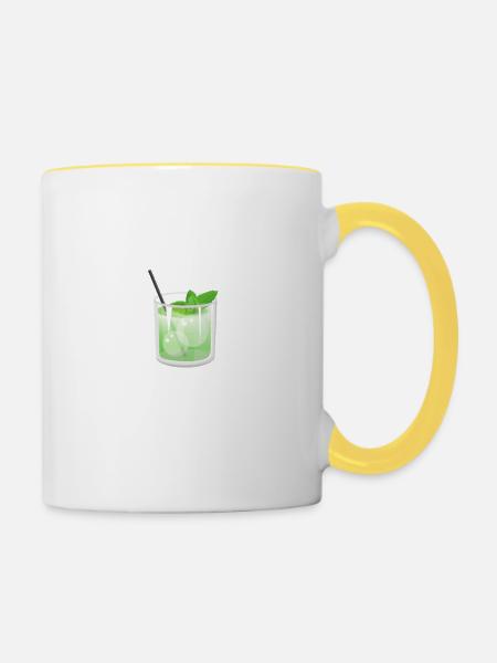 Team Mojito - Tasse zweifarbig - Weiß/Gelb