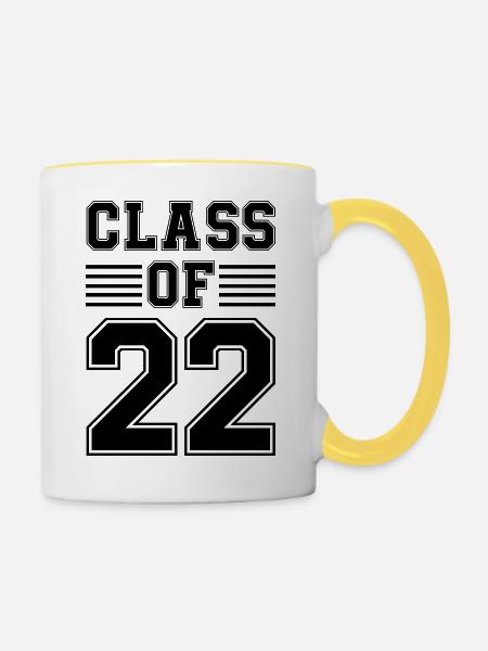 Class of 22 - Tasse zweifarbig - Weiß/Gelb