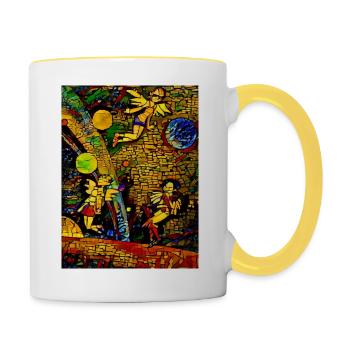 Fate - Tazze bicolor - bianco/giallo - Destra