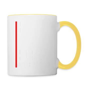 Fresse - Tasse zweifarbig - Weiß/Gelb - Rechts