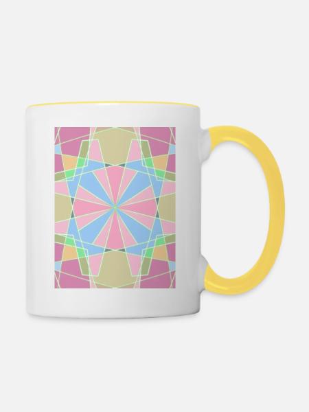 Regenbogen - Tasse zweifarbig - Weiß/Gelb