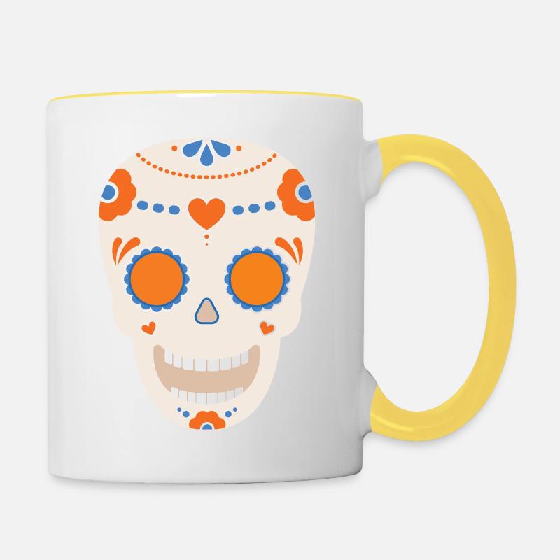 scull - Tasse zweifarbig - Weiß/Gelb