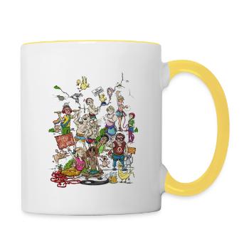Diversity Klemmkleil Cover 2022 - Tasse zweifarbig - Weiß/Gelb - Rechts