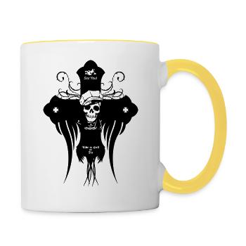 Stick Me Now : Ride to Hell or Die - Tasse zweifarbig - Weiß/Gelb - Rechts
