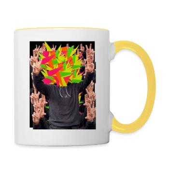 Victory - Tasse zweifarbig - Weiß/Gelb - Rechts