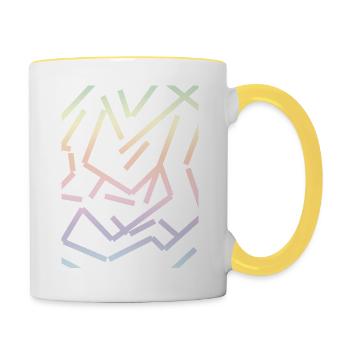 Pastell Streifendesign by Eve Nord 2023 - Tasse zweifarbig - Weiß/Gelb - Rechts