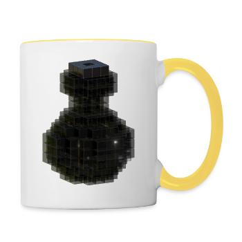 Pitch Black T Shirt Crystal Elixir Wizard Craft - Contrasting Mug - white/yellow - Right