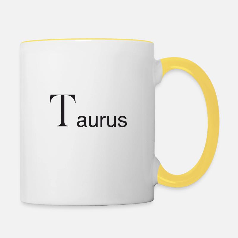 SZ Taurus - Tasse zweifarbig - Weiß/Gelb