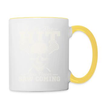 I Am The Hit You Never See Coming Lacrosse Player - Tasse zweifarbig - Weiß/Gelb - Rechts