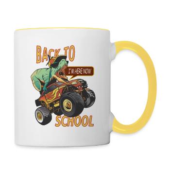 Back to school - Contrasting Mug - white/yellow - Right