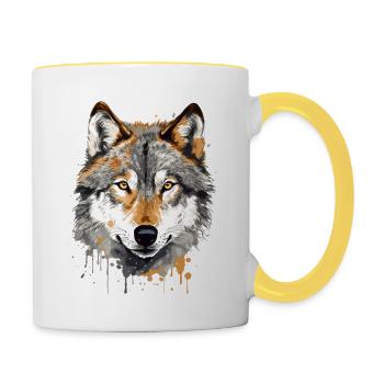 Wilde Schönheit der Natur - Tasse zweifarbig - Weiß/Gelb - Rechts