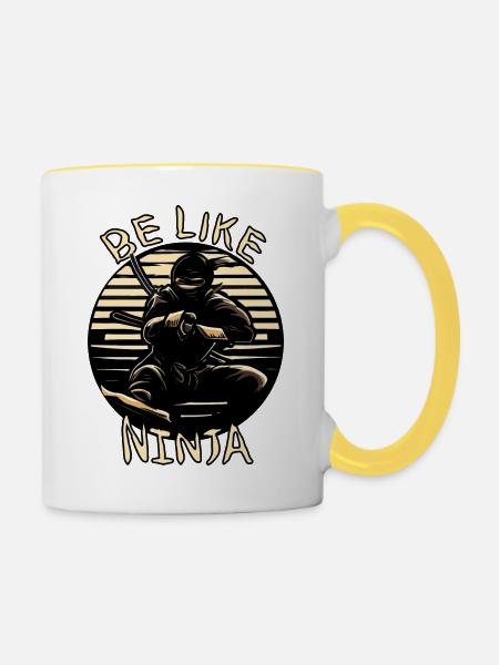 NINJAS - Tasse zweifarbig - Weiß/Gelb