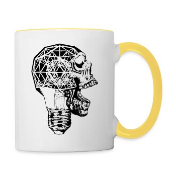 Skull Bulb - Contrasting Mug - white/yellow - Right