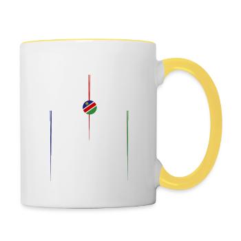 Namibia Airlines - Tasse zweifarbig - Weiß/Gelb - Rechts