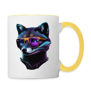 cooler Rev - Tasse zweifarbig - Weiß/Gelb - Rechts