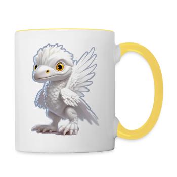 Little Dragon - Contrasting Mug - white/yellow - Right